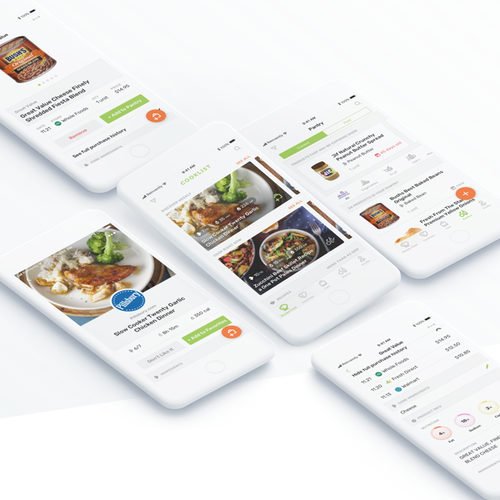 Prototype design with the title 'Cooklist App'