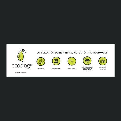 K9 design with the title 'Clear Banner design for ecodog'