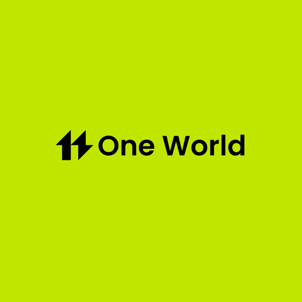 One logo with the title 'one world'