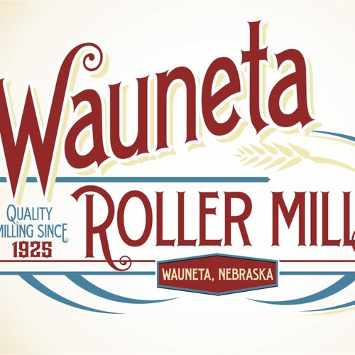 Mill design with the title 'New logo wanted for Wauneta Roller Mills'