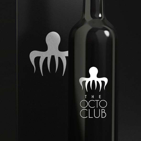 Red wine logo with the title 'Fancy wine logo'
