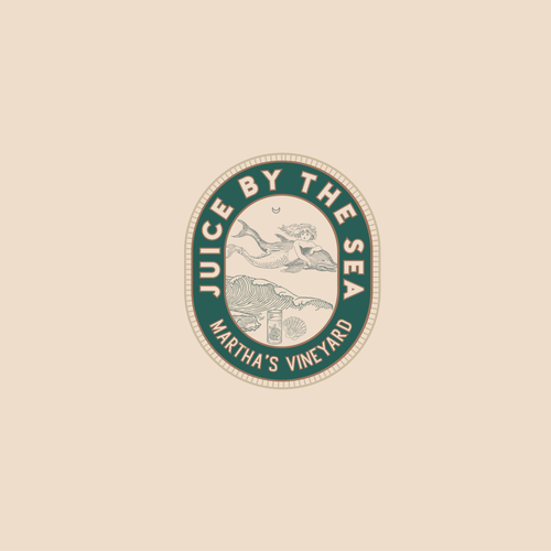 Juice bar design with the title 'Juice by the Sea Logo'