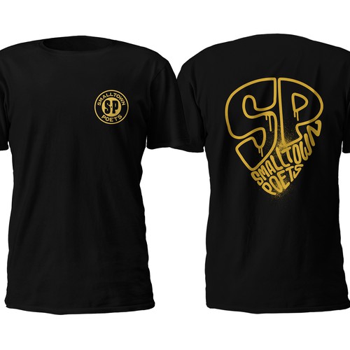 Lettering t-shirt with the title 'Smalltown Poets Band T shirt design'
