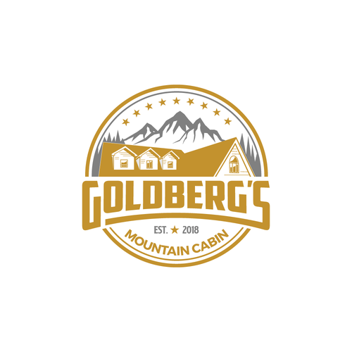 Mount logo with the title 'Goldber'g Mountain Cabin'