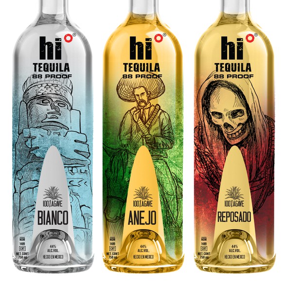 Sombrero design with the title 'Tequila Labels Design '