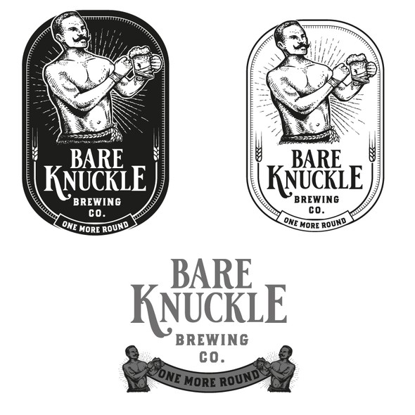 Barley logo with the title 'Bare Knuckle Brewing Co.'