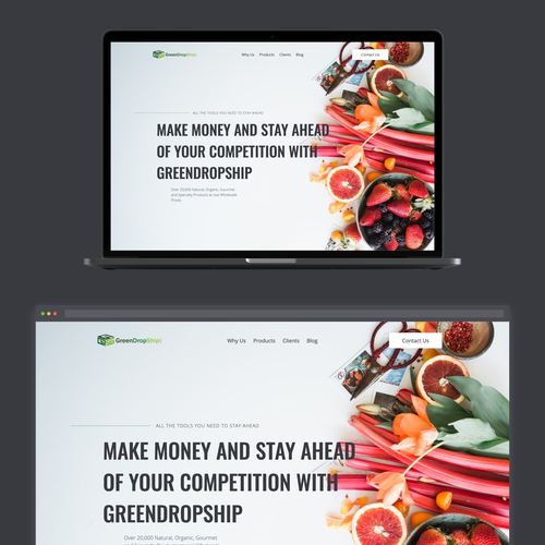 White website with the title 'Online supplies website'