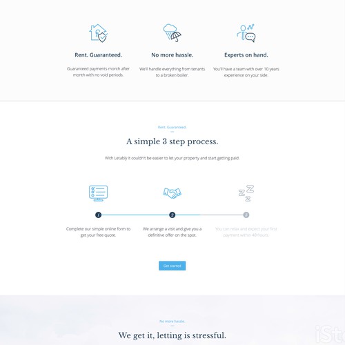 Property website with the title 'Instant Letting Website Concept'