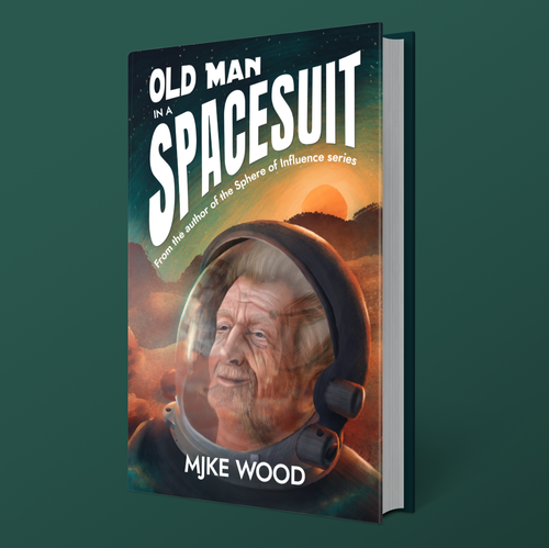Space book cover with the title 'Book cover'