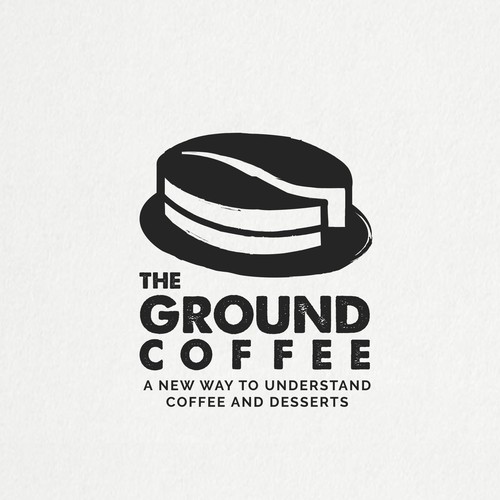 Dessert logo with the title 'The Ground Coffee'