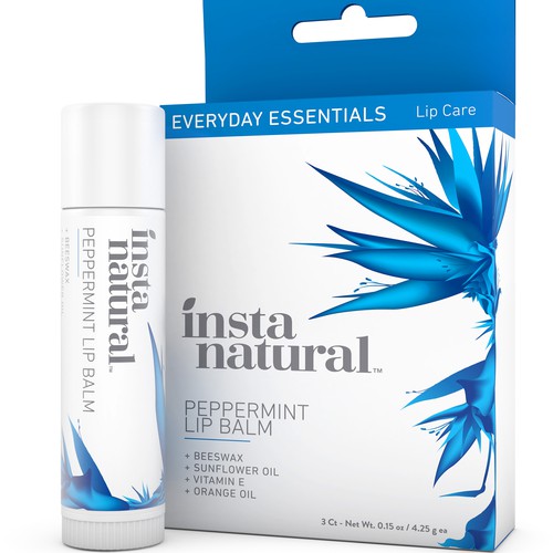 Rendering design with the title 'Lip Balm 3D Rendering'