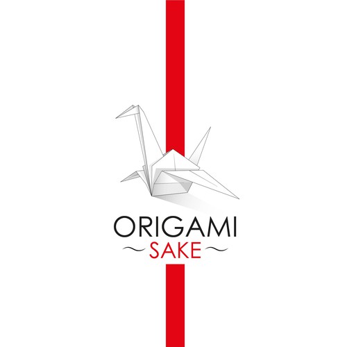 Origami brand with the title 'Origami sake logo proposal'