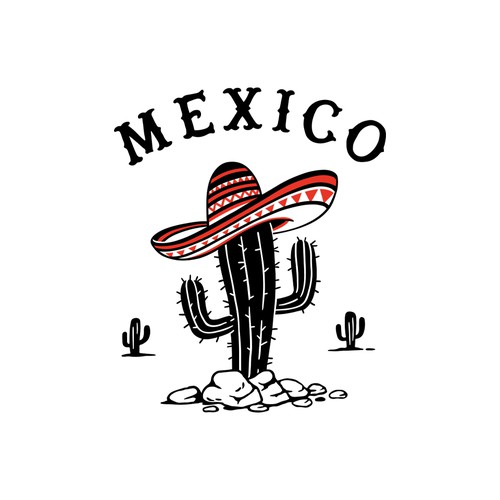 Plant illustration with the title 'Mexican Cactus'