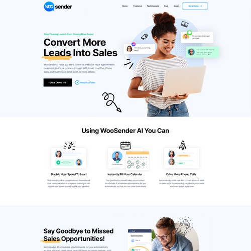 Artificial intelligence website with the title 'Web Design for Marketing Automation Tool'
