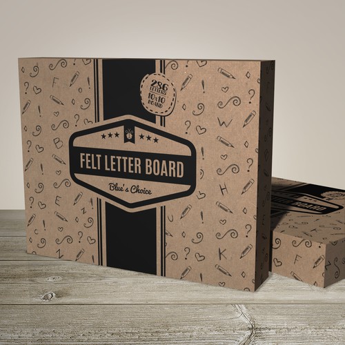 Board design with the title 'Felt Letter Board Package Design'