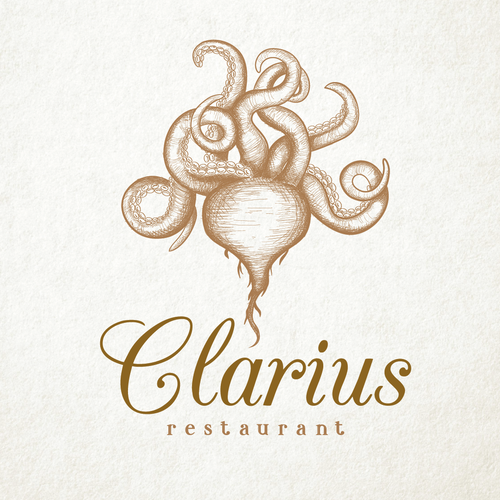 Radish design with the title 'logo for restaurant'