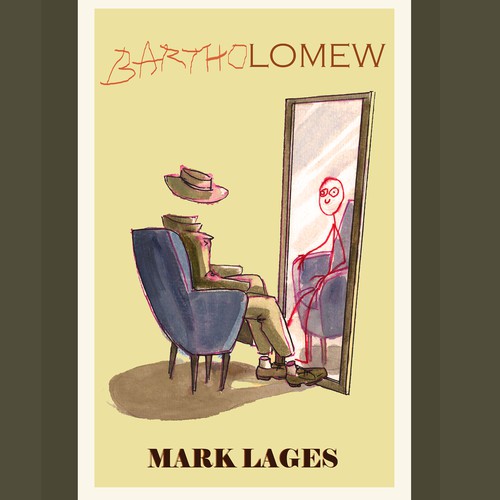 Mirror design with the title 'book cover illustration'