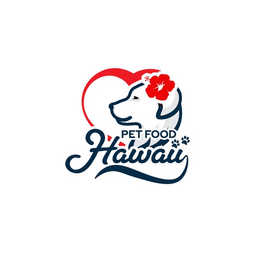 Pet food logo with the title 'PET FOOD HAWAII LOGO'