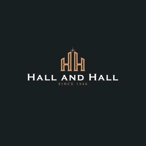 H design with the title 'Hall and Hall logo'