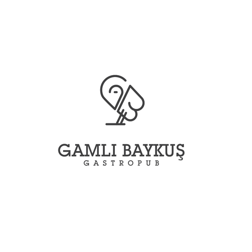 伊斯坦布尔“Gamli Baykus”土耳其美食酒吧的猫头鹰标志