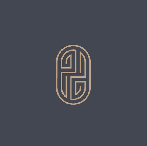 Art Deco logo with the title 'Luxury Jewelry Brand - Monogram Logo'