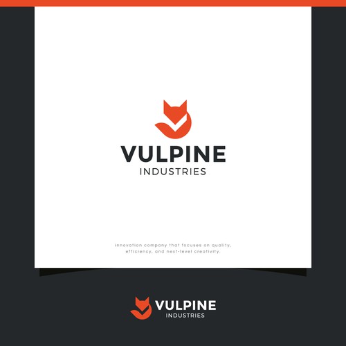 Gold V logo with the title 'Vulpine'