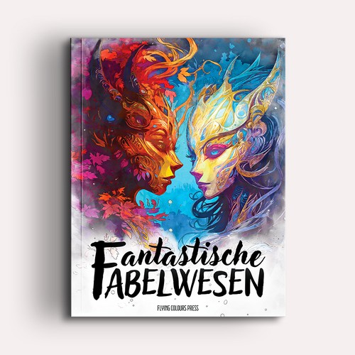 Magic book cover with the title 'Fantastic mythical creatures'