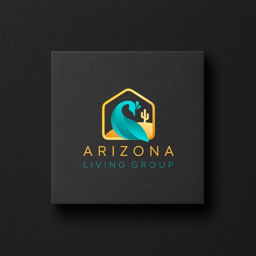Teal design with the title 'Arizona Living Group'