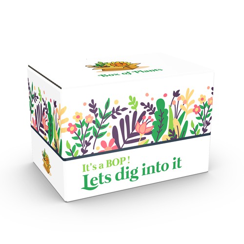 Agriculture packaging with the title 'Box of Plants'