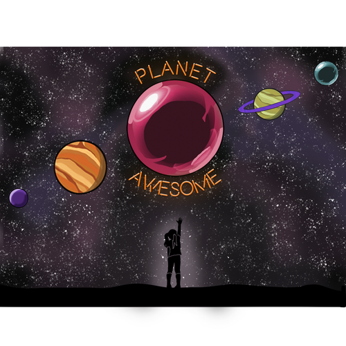 Inspirational artwork with the title '"Plant Awesome" Exciting Brand Illustration Concept '