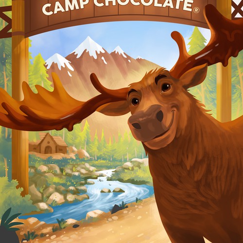 Drawing illustration with the title 'Chocolate Moose'