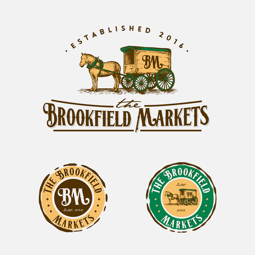 Horse head logo with the title 'Brookfield Markets'