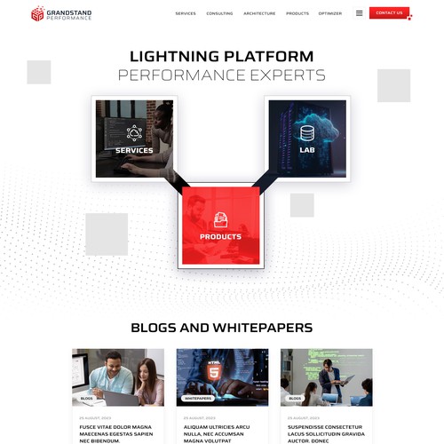 Performance design with the title 'Grandstand Performance'