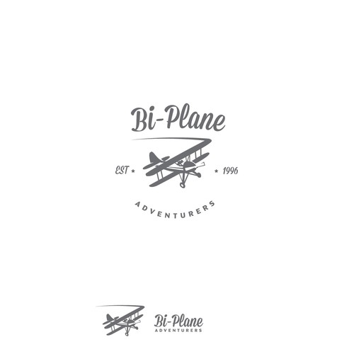 Plane logo with the title 'New logo wanted for Bi-Plane Adventures, Inc.'