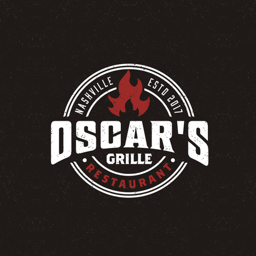 Burger design with the title 'Grill Restaurant'