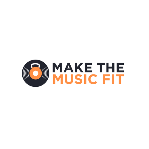 Kettlebell design with the title 'Make The Music Fit'