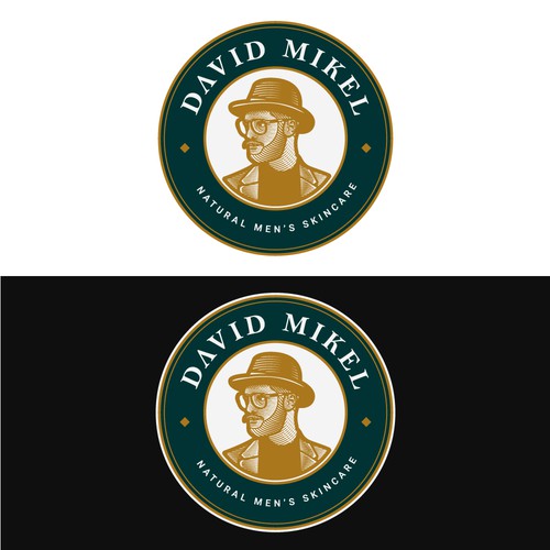 Gentleman logo with the title 'Vintage logo for men's skincare product'