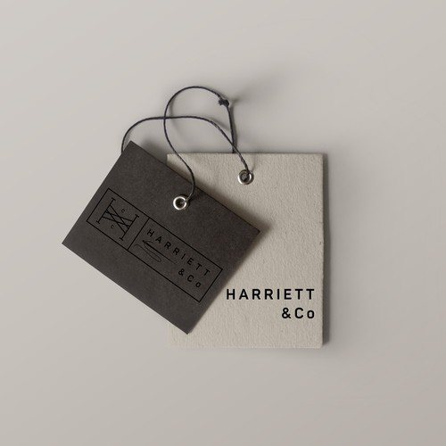 Name card design with the title 'Logo Harriett & co'