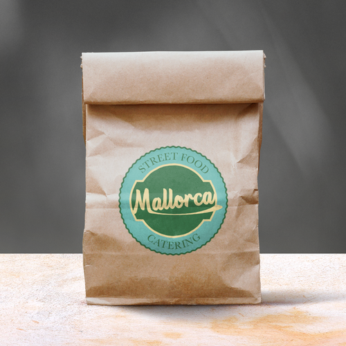 Street food logo with the title 'Badge Style Street Food Logo'