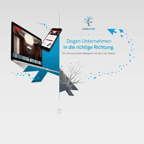 Unique website with the title 'Outstanding Webdesign for Web Agency'