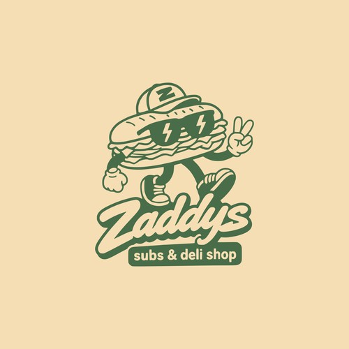 Retro design with the title 'Sandwich Shop'