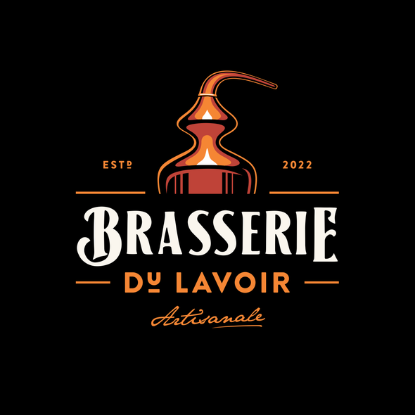 Distillery logo with the title 'Brasserie Du Lavoir'