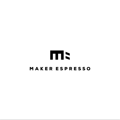 Futuristic brand with the title 'Minimal negative space logo'