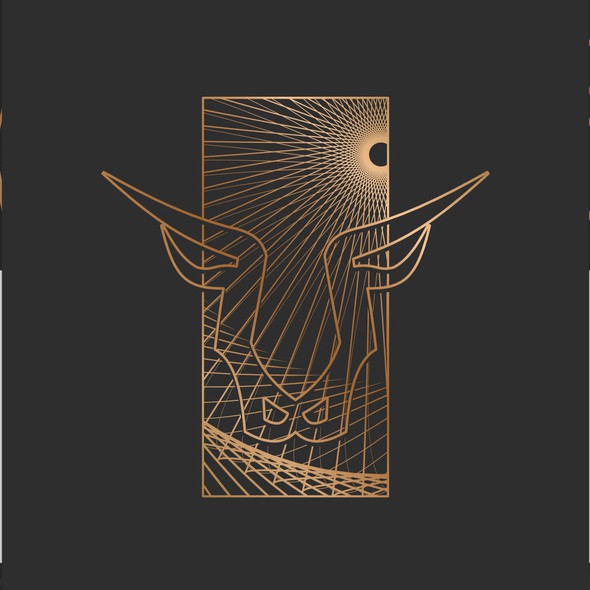 Occult design with the title 'Animalistic, foreboding icon for exclusive restaurant and bar'