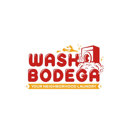 Laundry design with the title 'Laundry Logo Design'