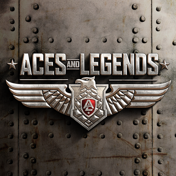 War logo with the title 'Logo design for Aces and Legends'