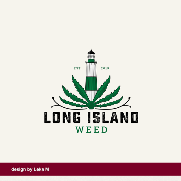 Green logo with the title 'long island weed'