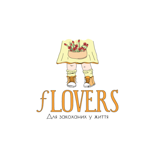 Girl brand with the title 'Logo for a flowershop'