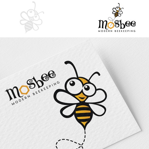 Beekeeping logo with the title 'mosbee'