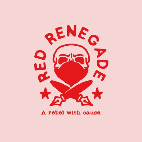 Writer logo with the title 'Red Renegade Logo Design'